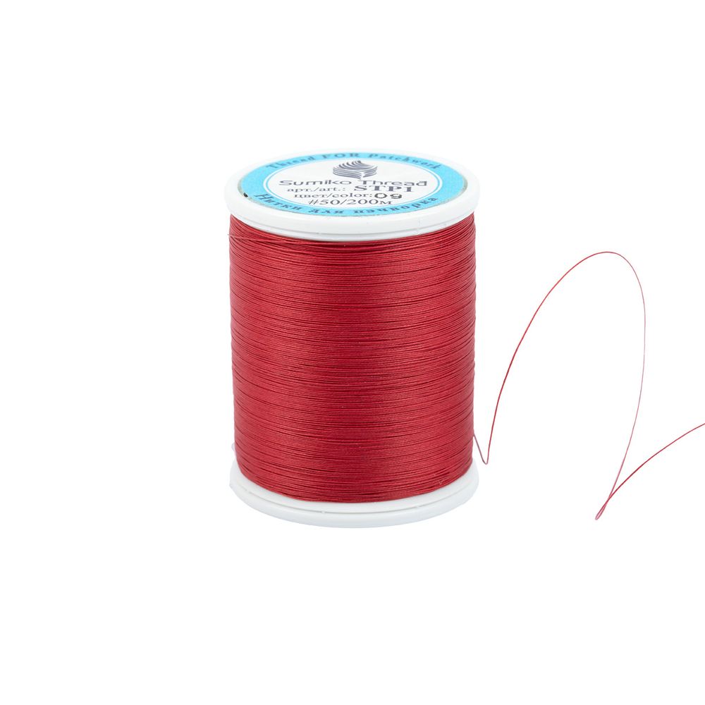 Нитки для пэчворка SumikoThread 200 м, (219 ярд), 09 т.красный