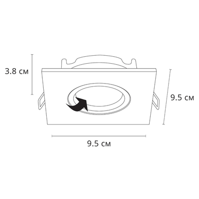 Точечный встраиваемый светильник Arte Lamp GIRO A2866PL-1BK, 1хGU10