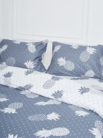 Постельное белье 1.5 спальное бязь Ананасы 100% хлопок, полутороспальный комплект, наволочки 70х70