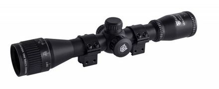 Прицел Nikko Stirling серии MOUNTMASTER 4x32, Half MD, подсветка красн./зелен., АО, 2 кольца на 11мм