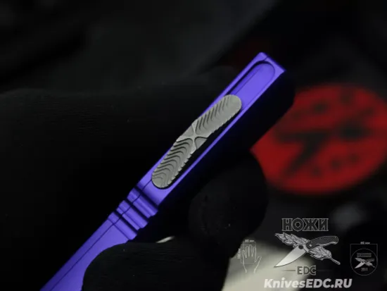 Microtech Ultratech S/E - нож автомат., фиолет. алюм. рук-ть, клинок апокалиптик