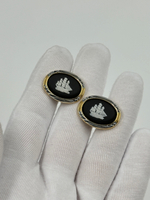 Запонки «Парусник» Wedgwood чёрные