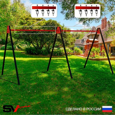 Уличные качели Sv Sport Maxi х 2 УК300В4 (4.8м/Подвесы на втулке 4к)