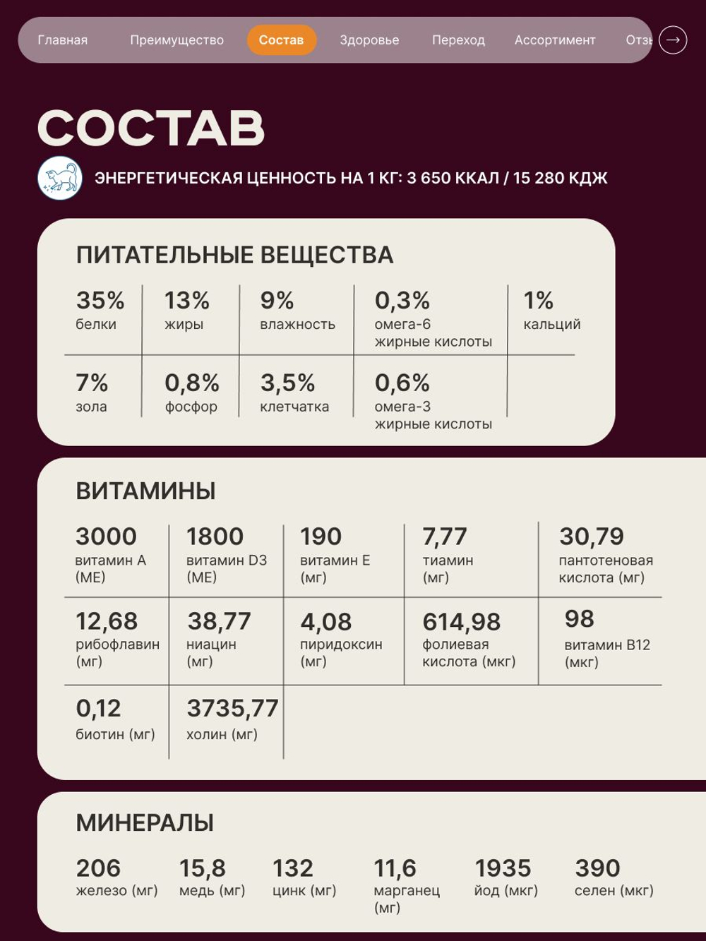 Корм сухой для взрослых стерилизованных кошек породы Ориентальная кошка, полнорационный комплекс, с индейкой, 2 кг, QUATTRO