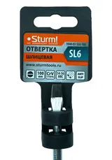Отвертка плоский шлиц SL6х100мм, CrV, магнитный наконечник Sturm! — фото 4
