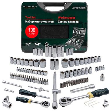Набор инструмента 108пр.1/4''&amp;1/2''(6гр.)(4-32мм) RockForce##Rock FORCE RF-41082-5EURO