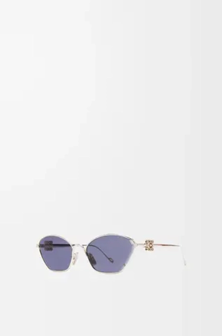 Loewe Шестиугольные металлические солнцезащитные очки, синий