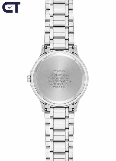 Casio MTP-1308D-1B Standard часы наручные мужские — классическая модель с чёрным циферблатом и стальным браслетом