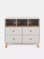 Комод с ящиком "Style" 80 см 2 ящика 2 отсека (арт.115) Crystal Beige