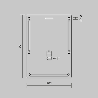 Комплект заглушек (для профиля ALM-5070-В-2М) 2 шт., ALM-5070-B-EC, 642096. TM Maytoni