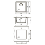 Кухонная мойка Lemark Sinara 400-U 9910065 Серый шелк