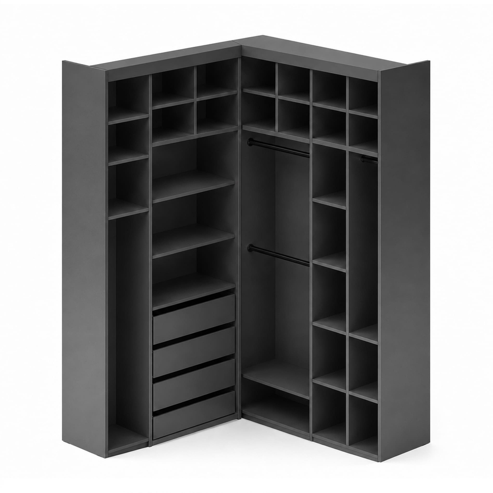 Прихожая 180 см SHTABE S179S01 (Графит-Графит)