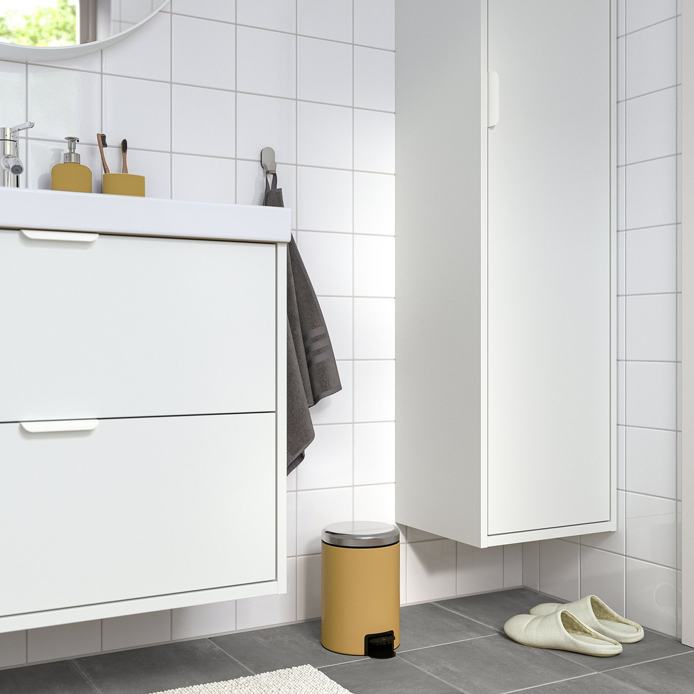 IKEA EKOLN  (ИКЕА ЕКОЛН)  -  Ведро для мусора - тёмно-жёлтый 3 л