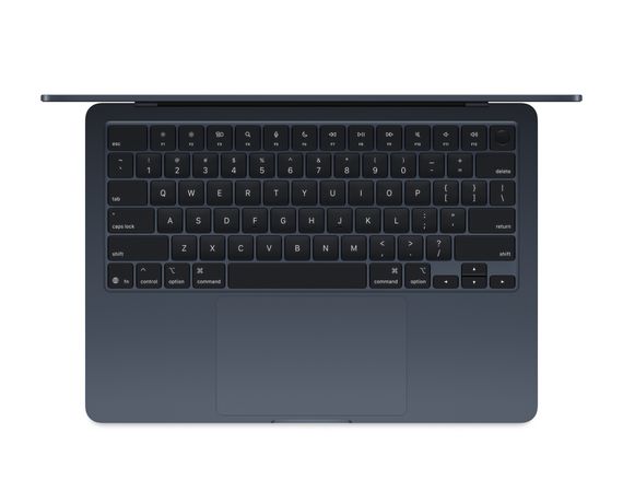 Ноутбук Apple MacBook Air 13.6 (2025) M4 16/256 ГБ Темная ночь (MW123)