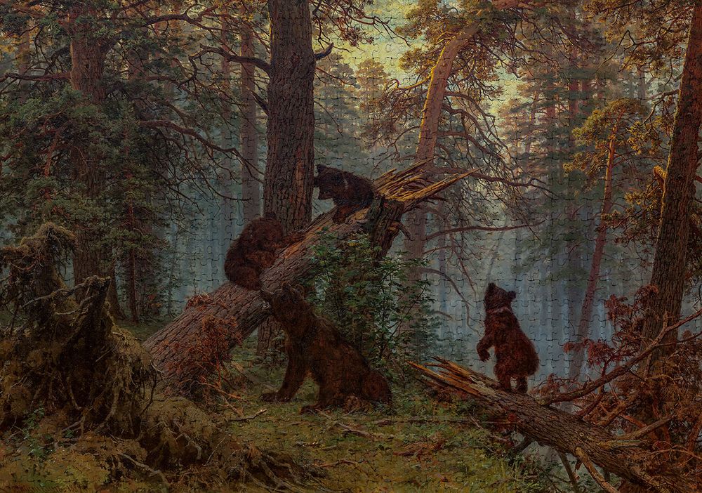 Пазл. Третьяковская галерея 1000 элементов, Шишкин И.И. Утро в сосновом лесу. 1889, Фрея GTG-PZL-1000/01