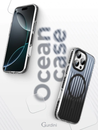 Чехол накладка iPhone 16 Pro 6.3" Gurdini Ocean Case (4) Transparent черный