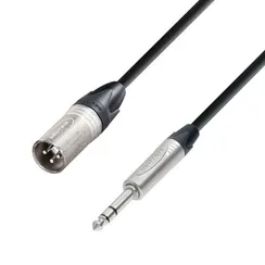 Adam Hall K5 BMV 1000 - кабель микрофонный, Neutrik XLR (M) - TRS (jack) stereo 6.3 mm, 0.22 мм2, 10