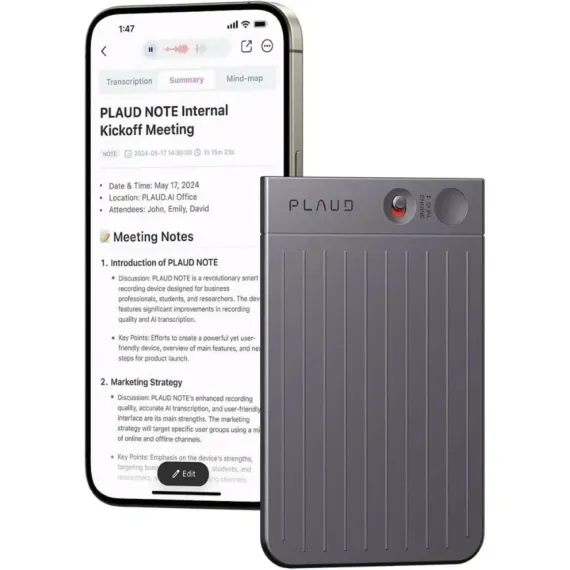 Диктофон Plaud Note NB-100 ChatGPT 64Gb Black