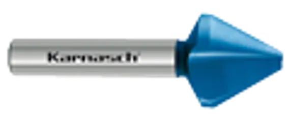 Зенковка Karnasch Ø6,3 мм с покрытием Blue-Tec, 60°, HSS-XE, DIN 334, арт. 40.3030-0063