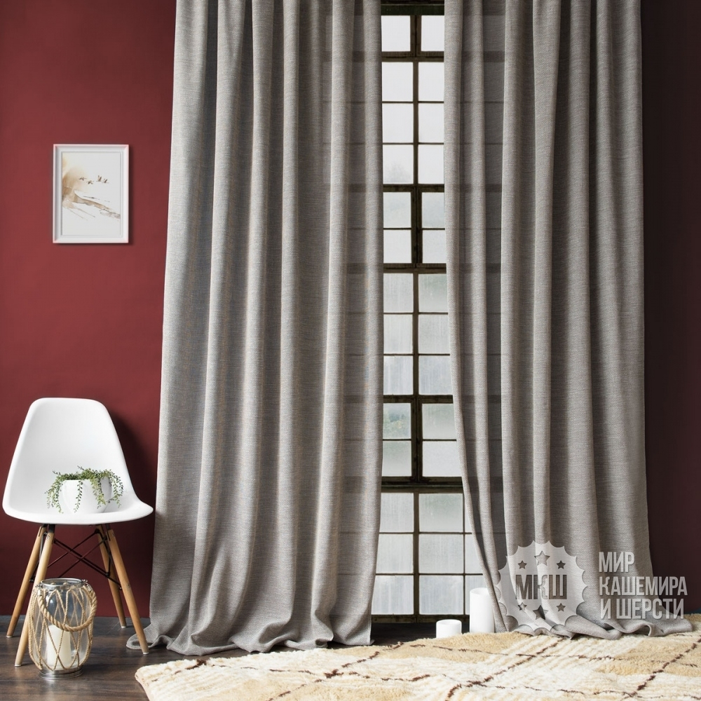 Готовые шторы для гостиной ДЖЖУД (арт. BL01-276-02) - (140х270)х2 см. - бежево-коричневые