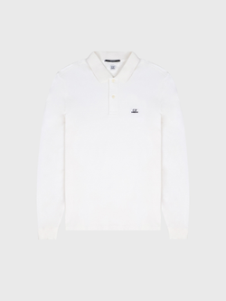 Поло с длинным рукавом C.P. Company Stretch Piquet White
