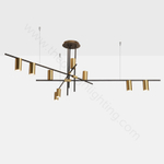 Ceiling design lamp  Tribes Chandelier by TossB (9 lampshades)
