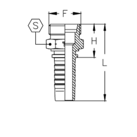 Фитинг DN 12 DKO-S (Ш) 22x1.5 14