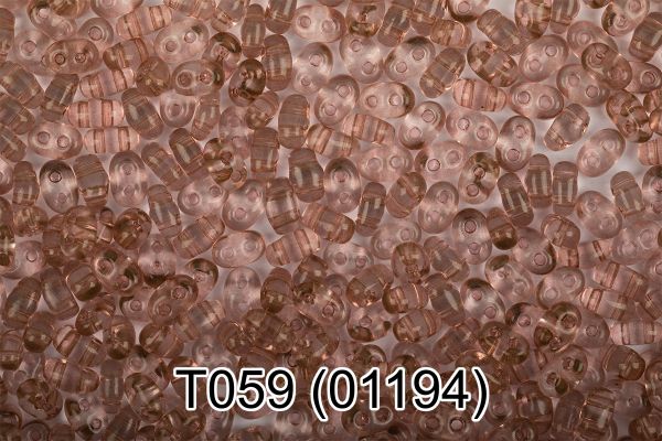 Бисер Gamma Twin 2.5х5 мм, 50 г, T059 св.розовый, 01194, 321-96001