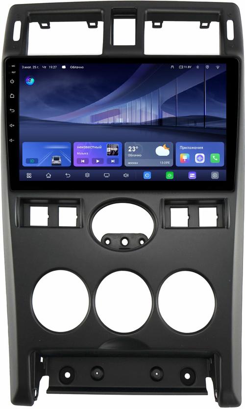 Магнитола для Lada Priora 2007-2013 (рамка тип 2) - Kuberg QLed, Android 14, TS105, Быстрейшая, CarPlay, SIM-слот