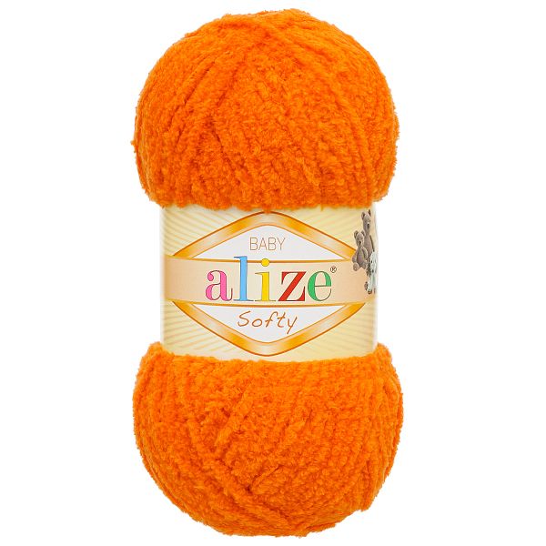 Пряжа Alize (Ализе) Softy / уп.5 мот. по 50 г, 115м, 006 оранжевый А