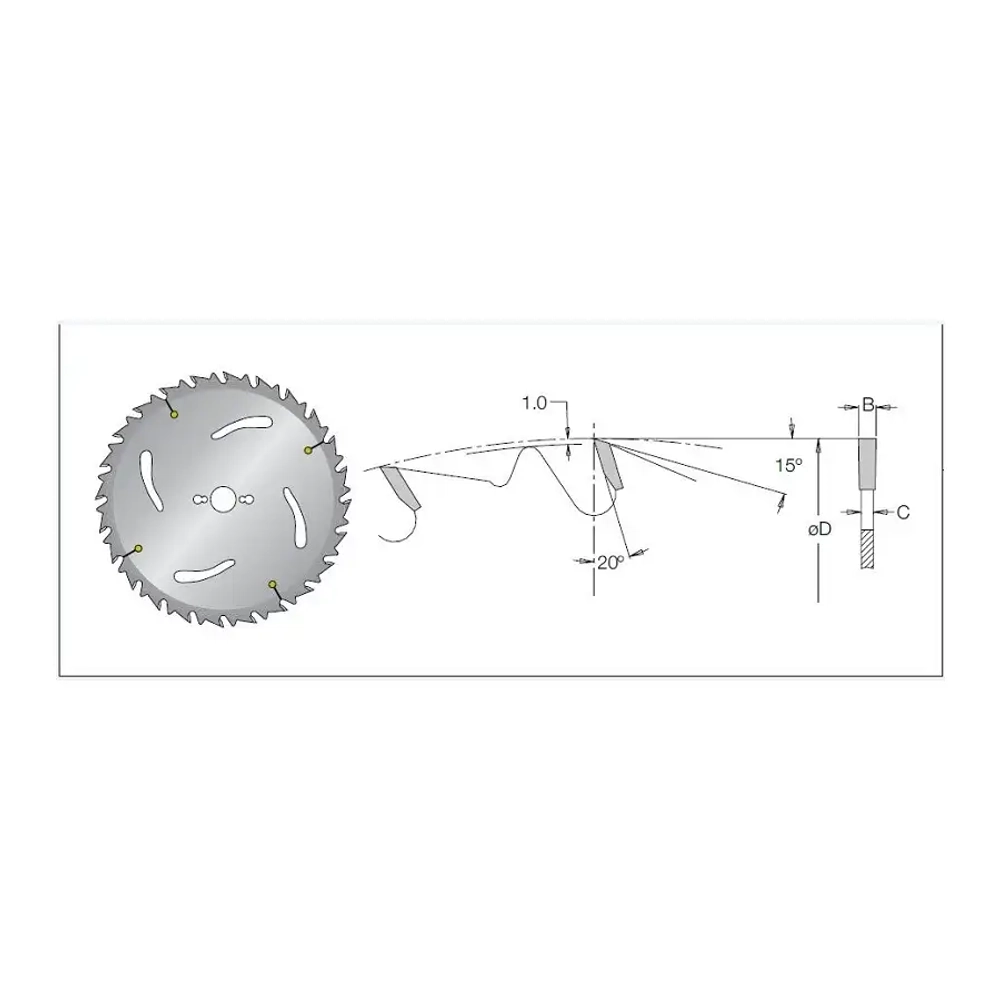 Пила по дереву D250x30x3,2 Z24 DIMAR 90100956