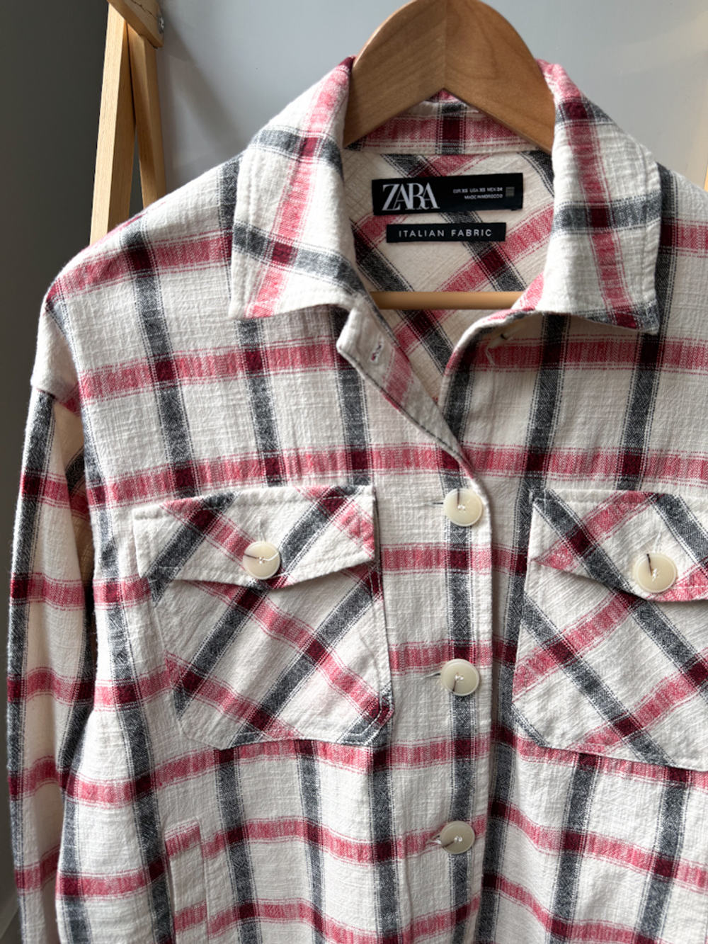 Новая хлопковая рубашка Zara, XS