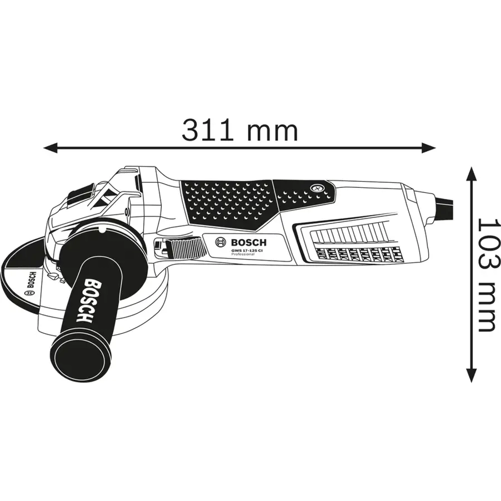 Угловая шлифмашина GWS 19-125 CI BOSCH 060179N002