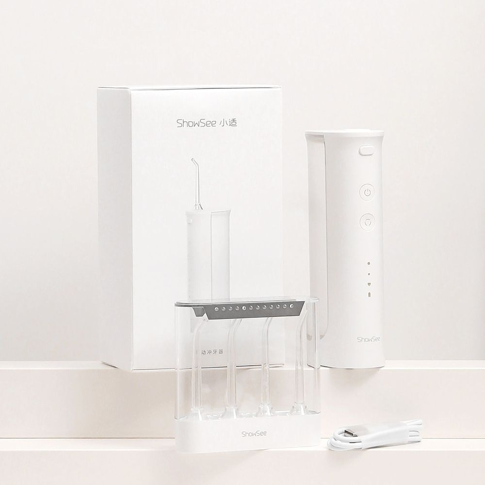 Ирригатор для полости рта портативный Mijia ShowSee Water Flosser G2 White, компактный