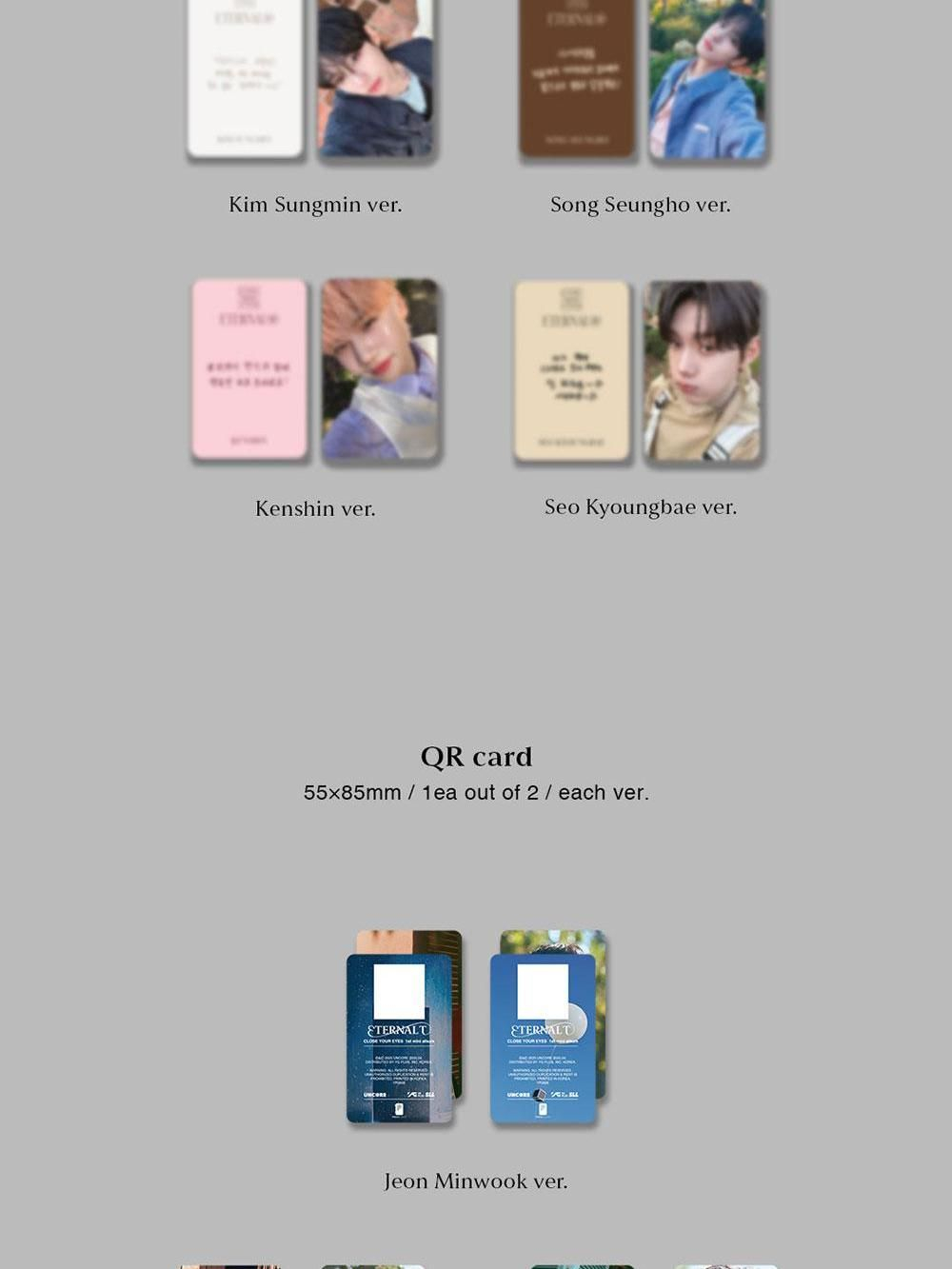 Альбом CLOSE YOUR EYES - ETERNALT 1st Mini Album POCA ALBUM 7 Version SET