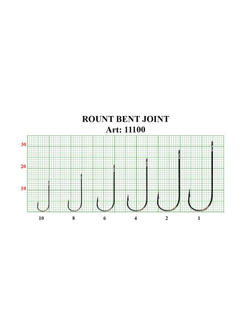 Крючок рыболовный ROUND BENT JOIN с БОЛЬШИМ ухом 11100 №1