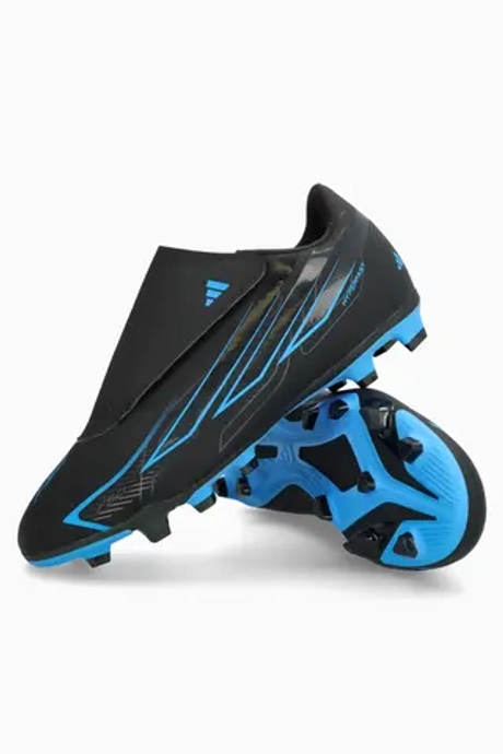 Бутсы adidas F50 Club Hyperfast Velcro FG/MG Junior - черный