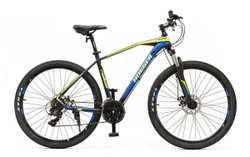 Велосипед 27.5" HOGGER REDSON MD, 17", алюм, 21 ск, susp. fork, черно-желтый-синий металлик, 2025