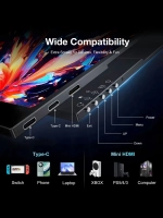 14" Портативный сенсорный игровой монитор Unew CX140TP-B 2880x1800, 120 Гц, OLED