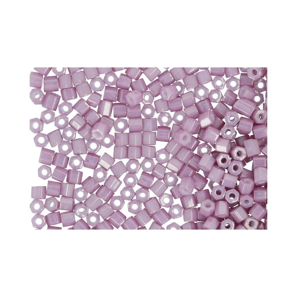 Бисер Toho 11/0 Hexagon 3 (2.2 мм), 25 г (5х5 г), 0127 т.розовый/перл
