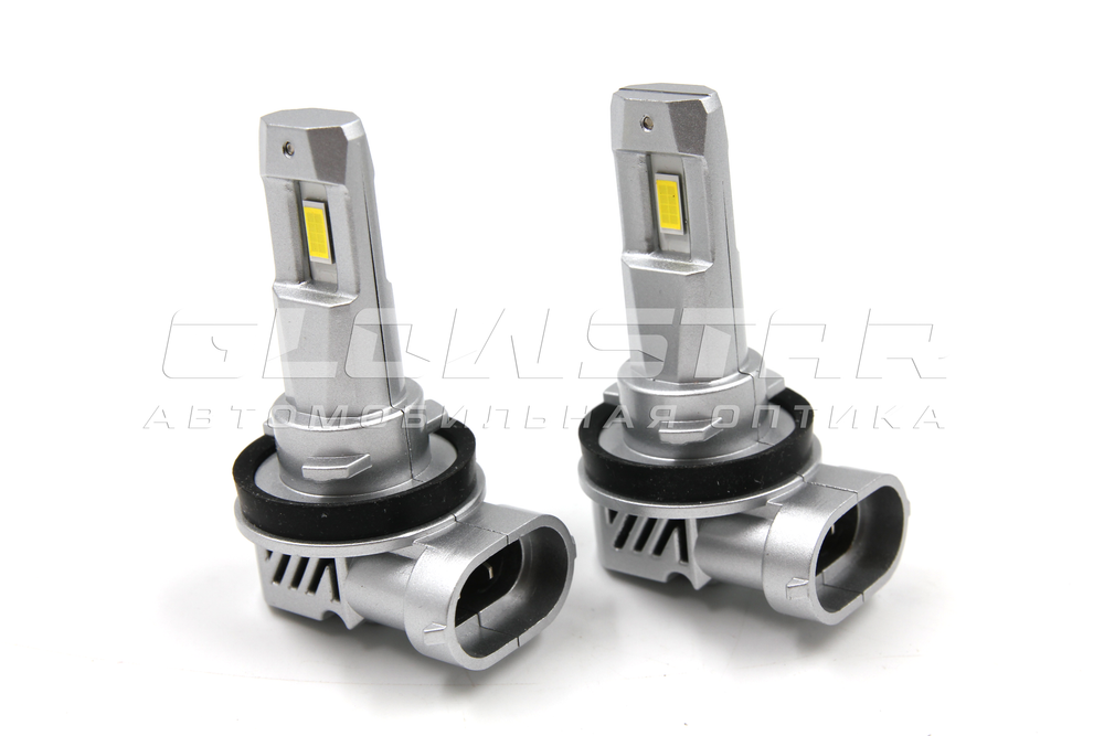 Cветодиодные лампы H8/H9/H11/H16 Sariti E4S с вентилятором, 12V, 25W, 5500K (комплект, 2шт)