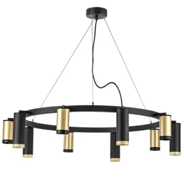 Люстра подвесная 10*GU10 LR02040587570 черный/золотой Rullo Lightstar