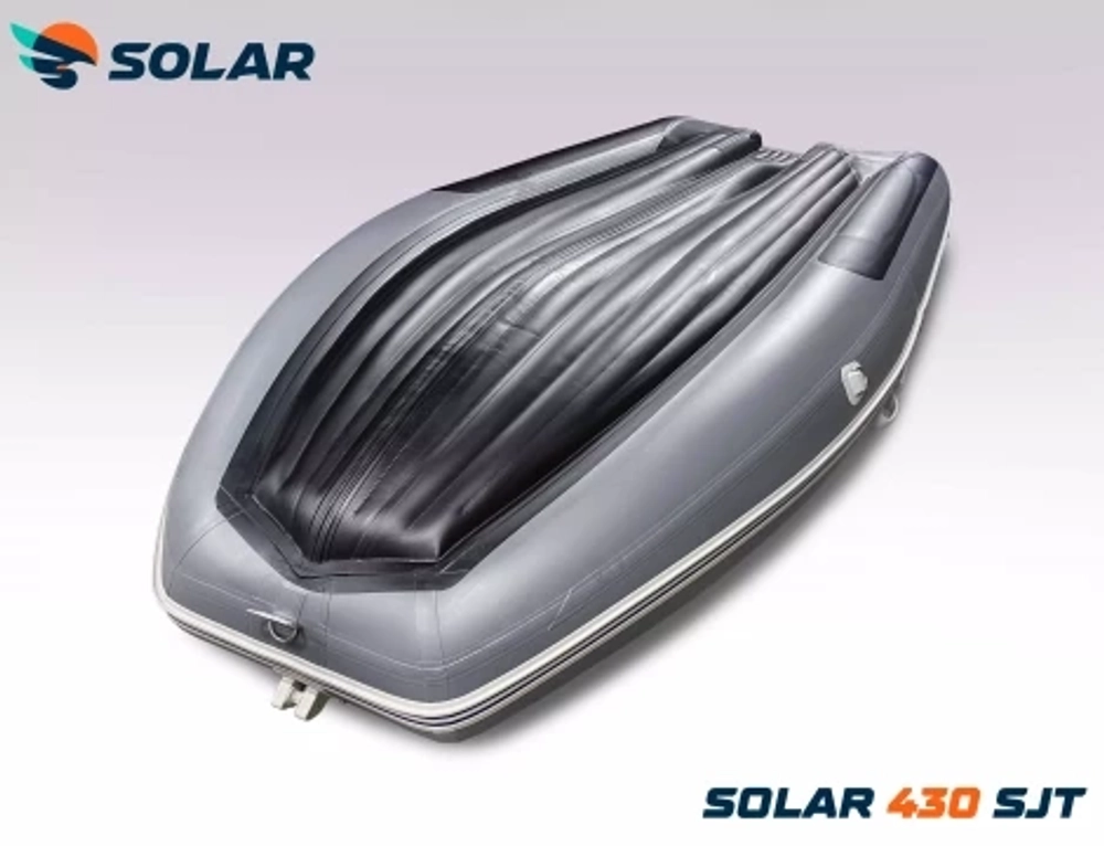 Лодка надувная моторная solar-430 super jet tunnel