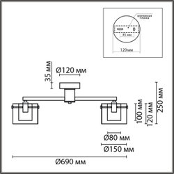 6587/5C MODERNI LN26 133 золото/прозрачный, металл/стекло Люстра потолочная E14 5*40W 220V VERDI