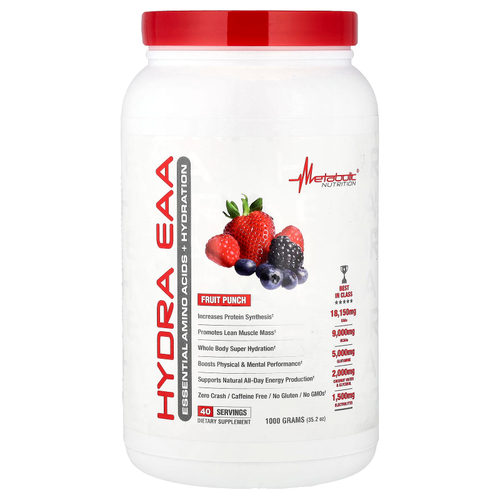 Metabolic Nutrition, Hydra EAA, фруктовый пунш, 1000 г (35,2 унции)