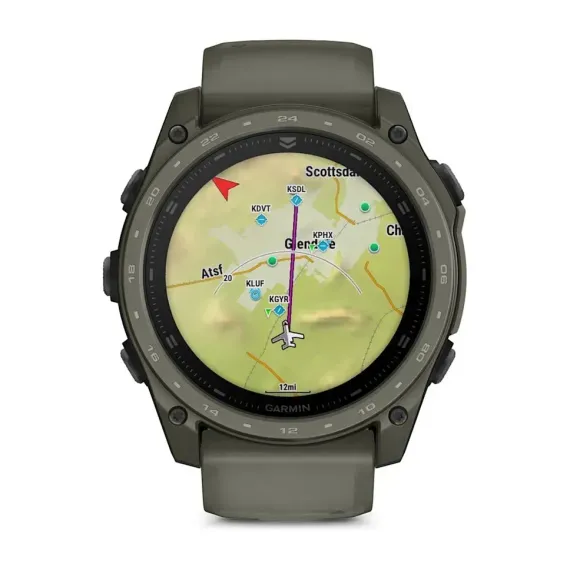 Смарт-часы Garmin tactix 8 (51 мм) AMOLED Cerakote® Coating с Applied Ballistics Ultralight, оливково-зеленый