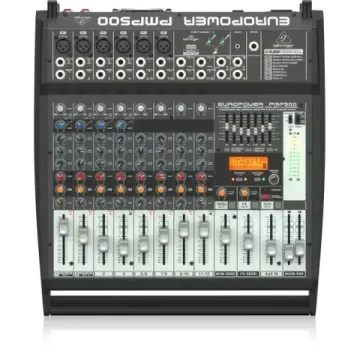 Behringer PMP500  - микшер с усилителем, 500Вт, 5 каналов, 7 полосный графический эквалайзер