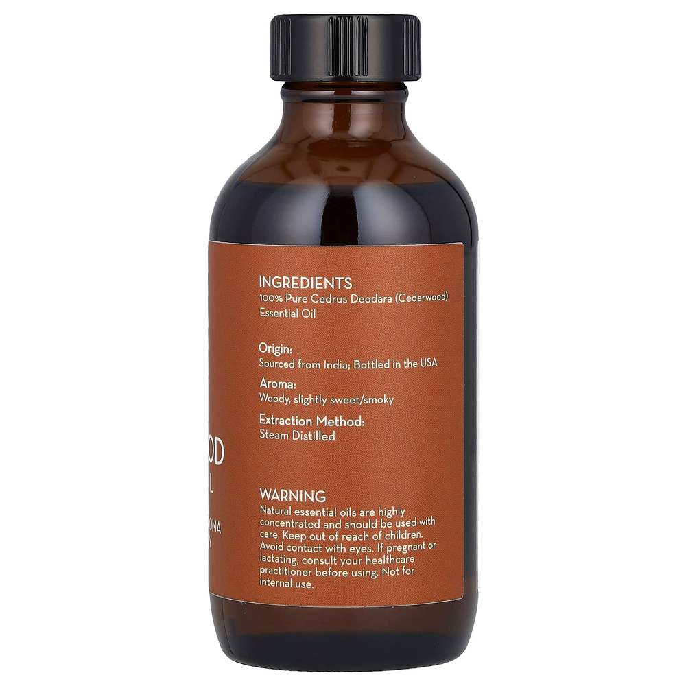 Pure Body Naturals, 100% чистое эфирное масло, кедр, 118 мл (4 жидк. унц.)