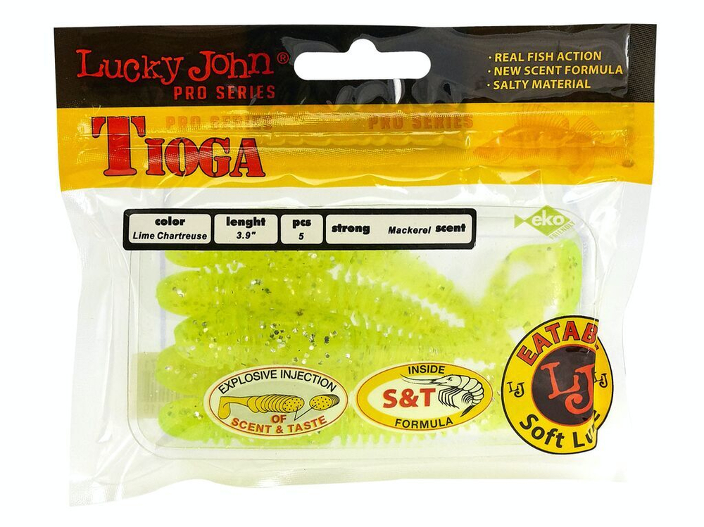Виброхвосты съедобные LJ Pro Series TIOGA 3.9in (10 см), цв. 071, 5 шт.
