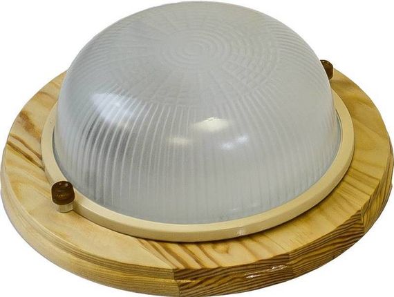 Светильник банный ITALMAC Termo 60 00 18 круглый малый IP54 +130 градусов береза 30401